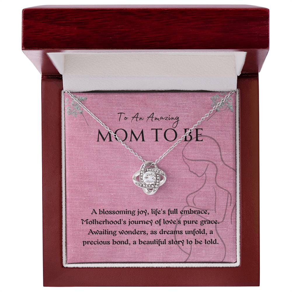 Necklace, Pendant, Love Knot-Mom to Be