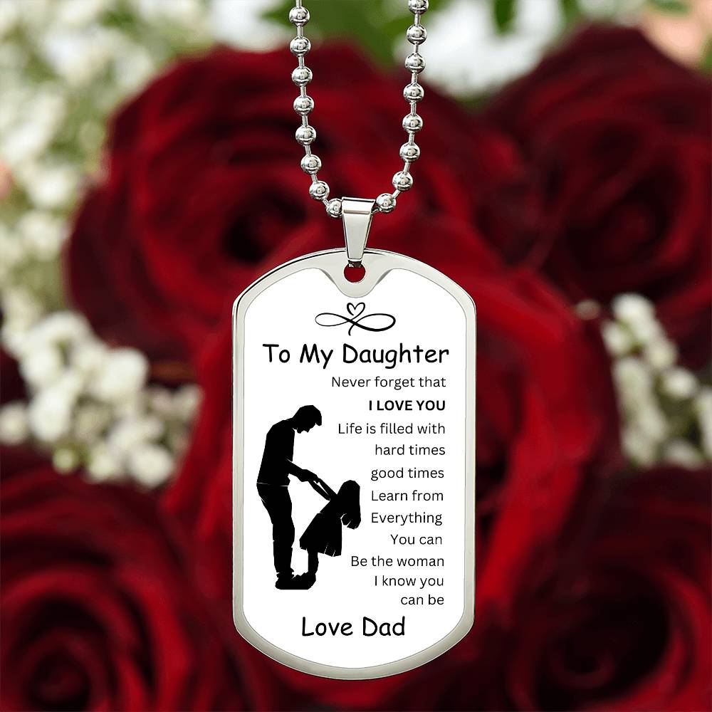 Necklace, Dog Tag-Daughter