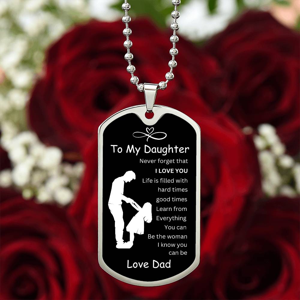 Necklace, Dog Tag-Daughter