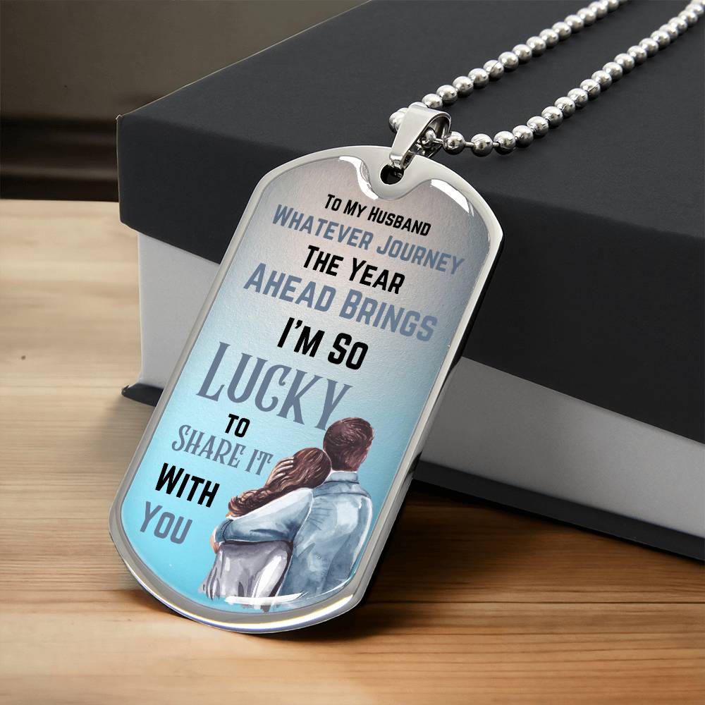 Necklace, Dog Tag-To My Husband