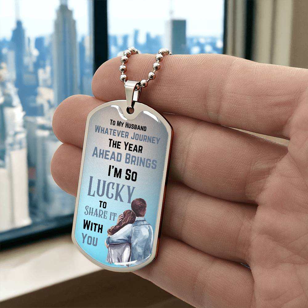 Necklace, Dog Tag-To My Husband