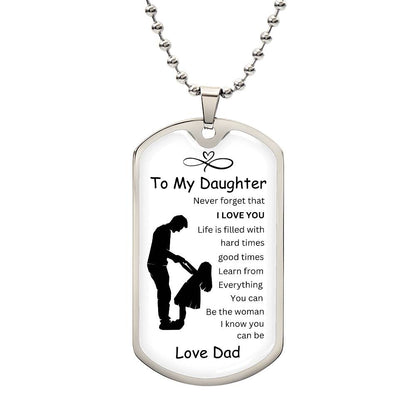 Necklace, Dog Tag-Daughter