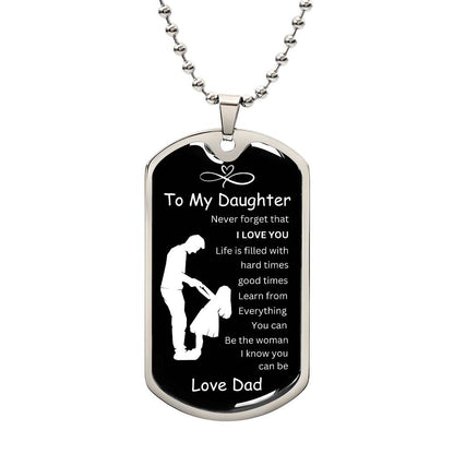 Necklace, Dog Tag-Daughter