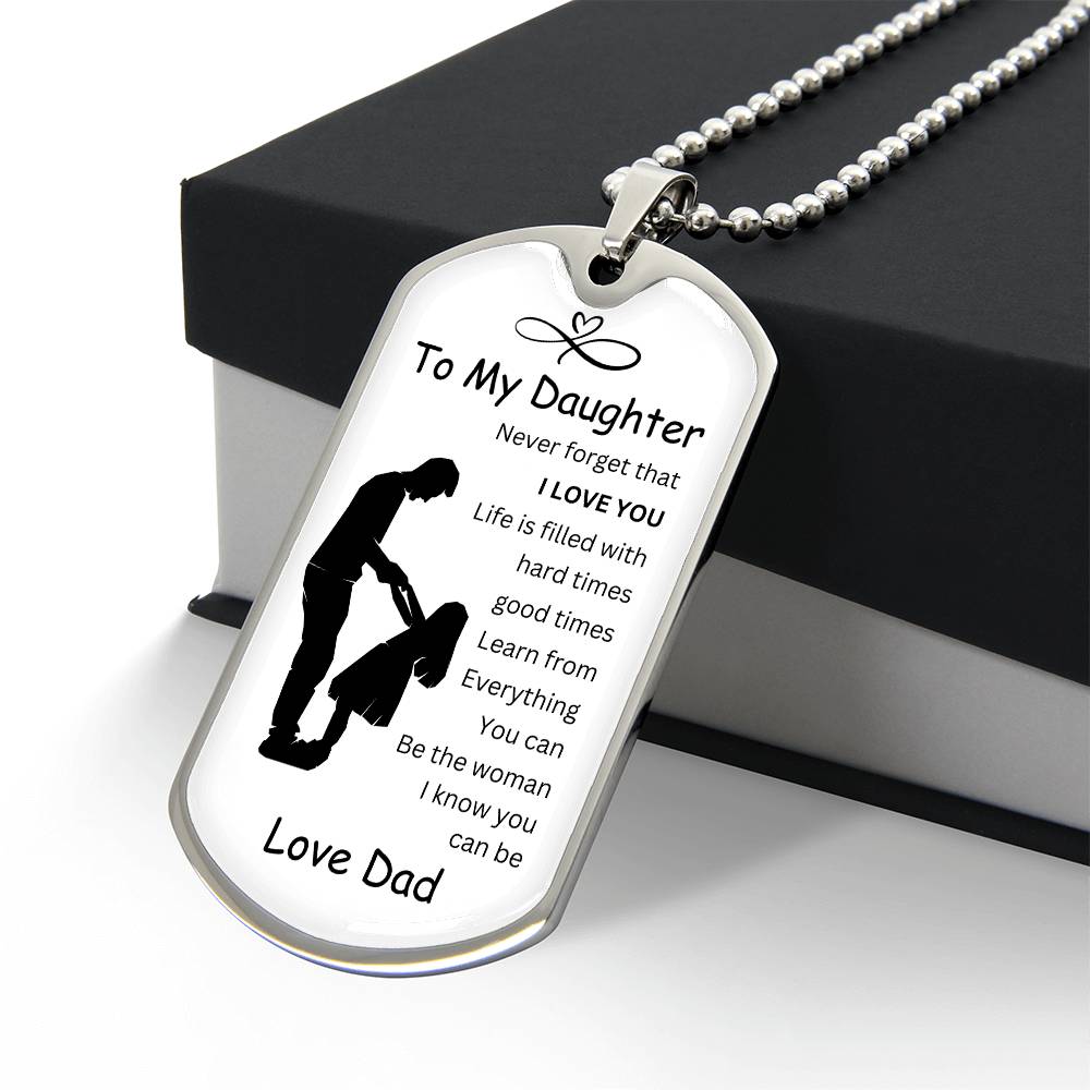 Necklace, Dog Tag-Daughter