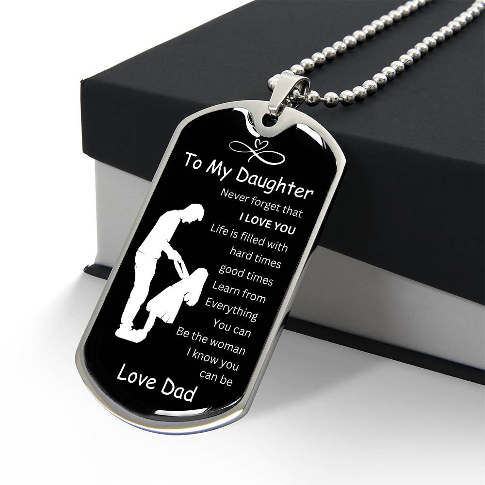 Necklace, Dog Tag-Daughter