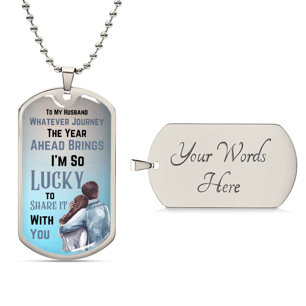 Necklace, Dog Tag-To My Husband