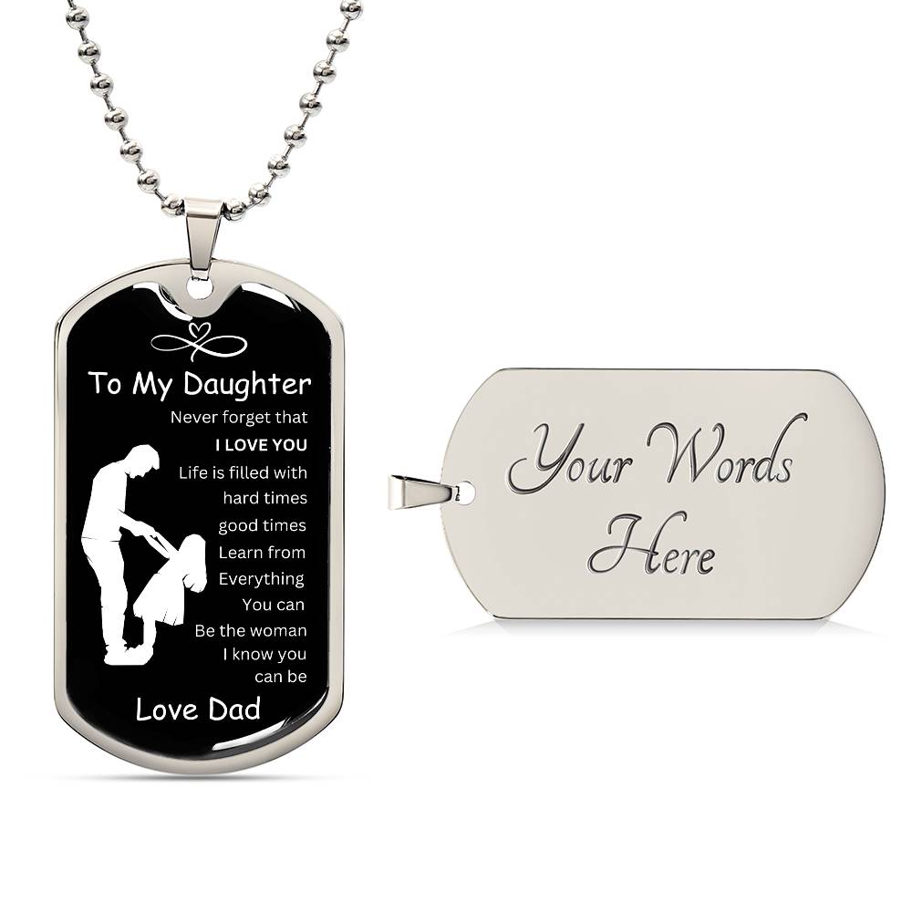 Necklace, Dog Tag-Daughter