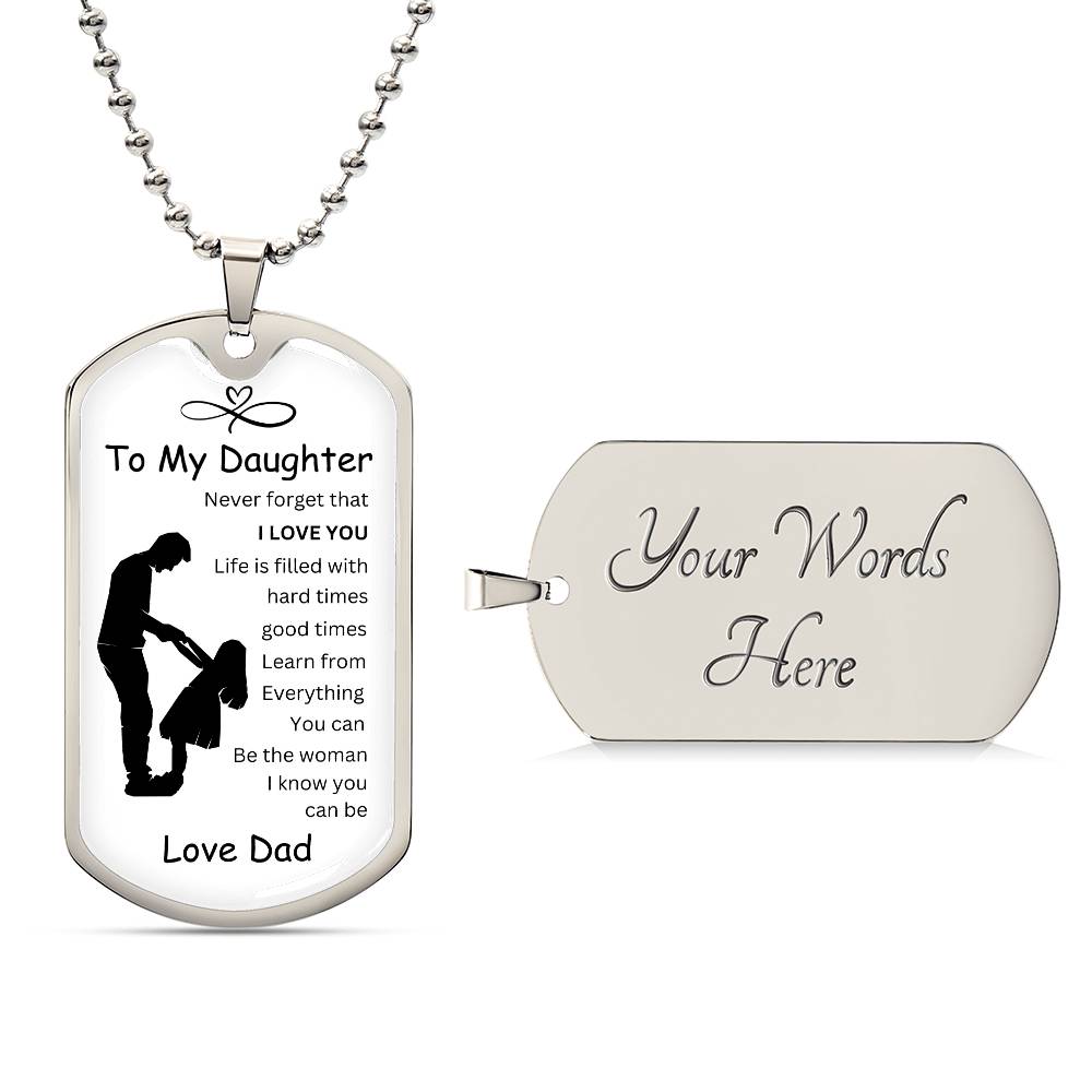 Necklace, Dog Tag-Daughter