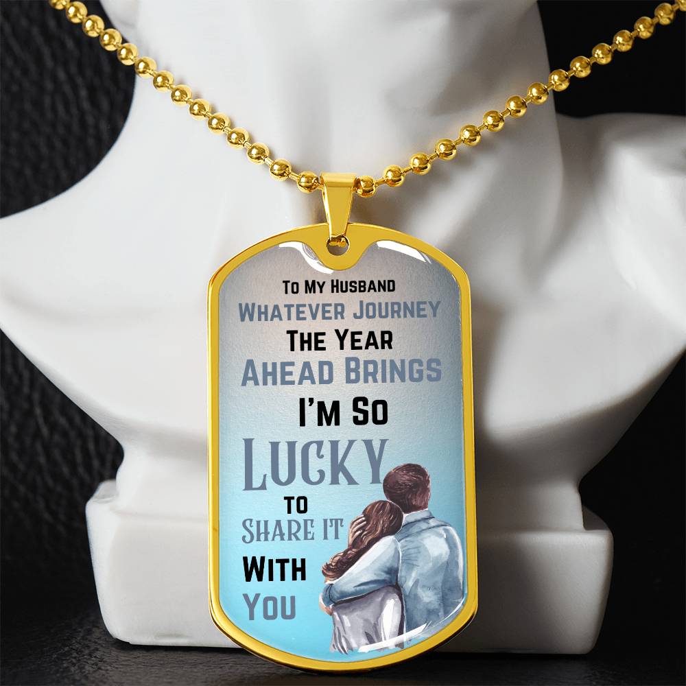 Necklace, Dog Tag-To My Husband