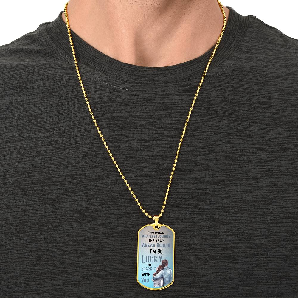 Necklace, Dog Tag-To My Husband