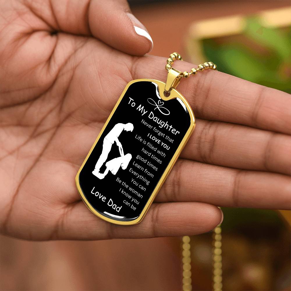 Necklace, Dog Tag-Daughter