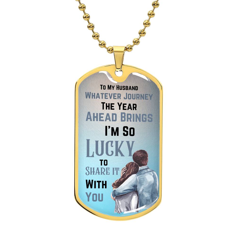 Necklace, Dog Tag-To My Husband