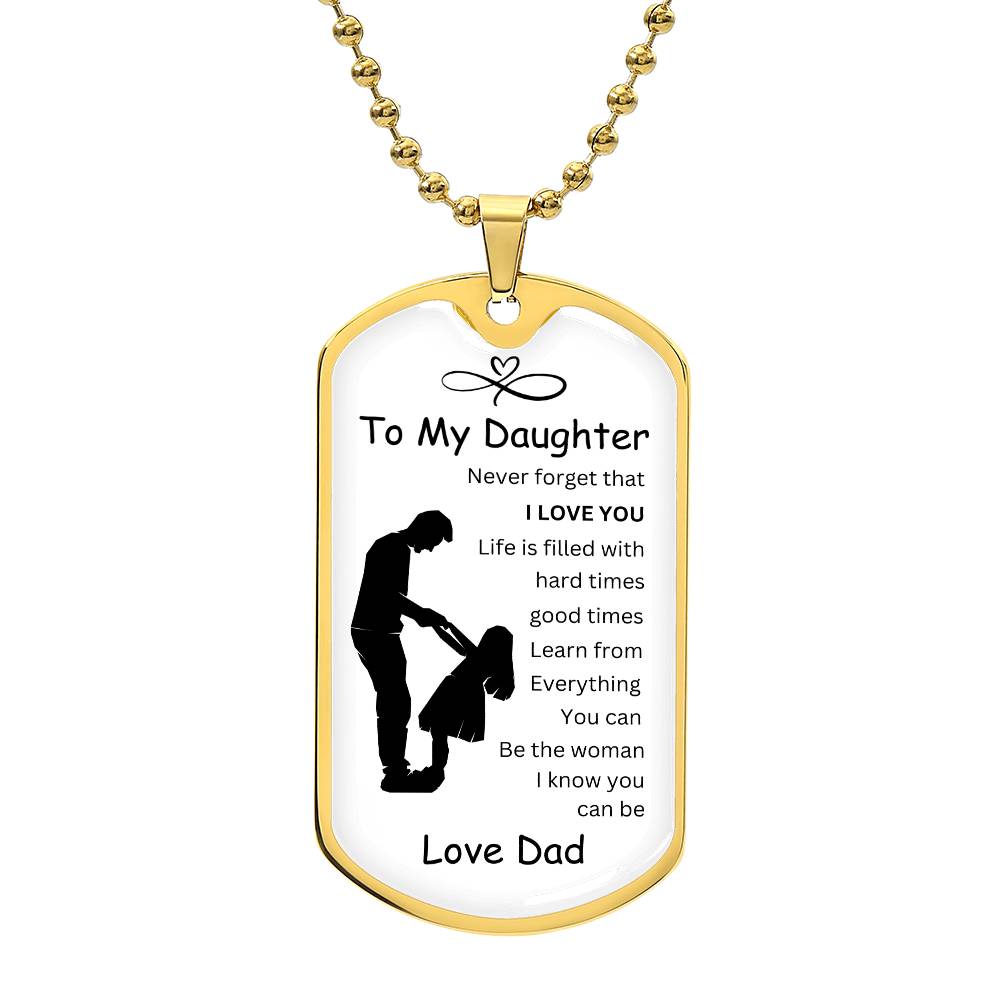 Necklace, Dog Tag-Daughter