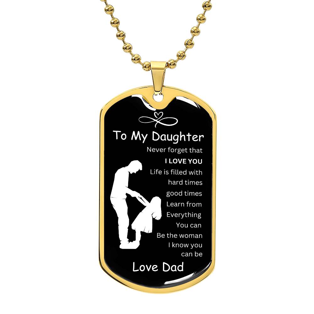 Necklace, Dog Tag-Daughter