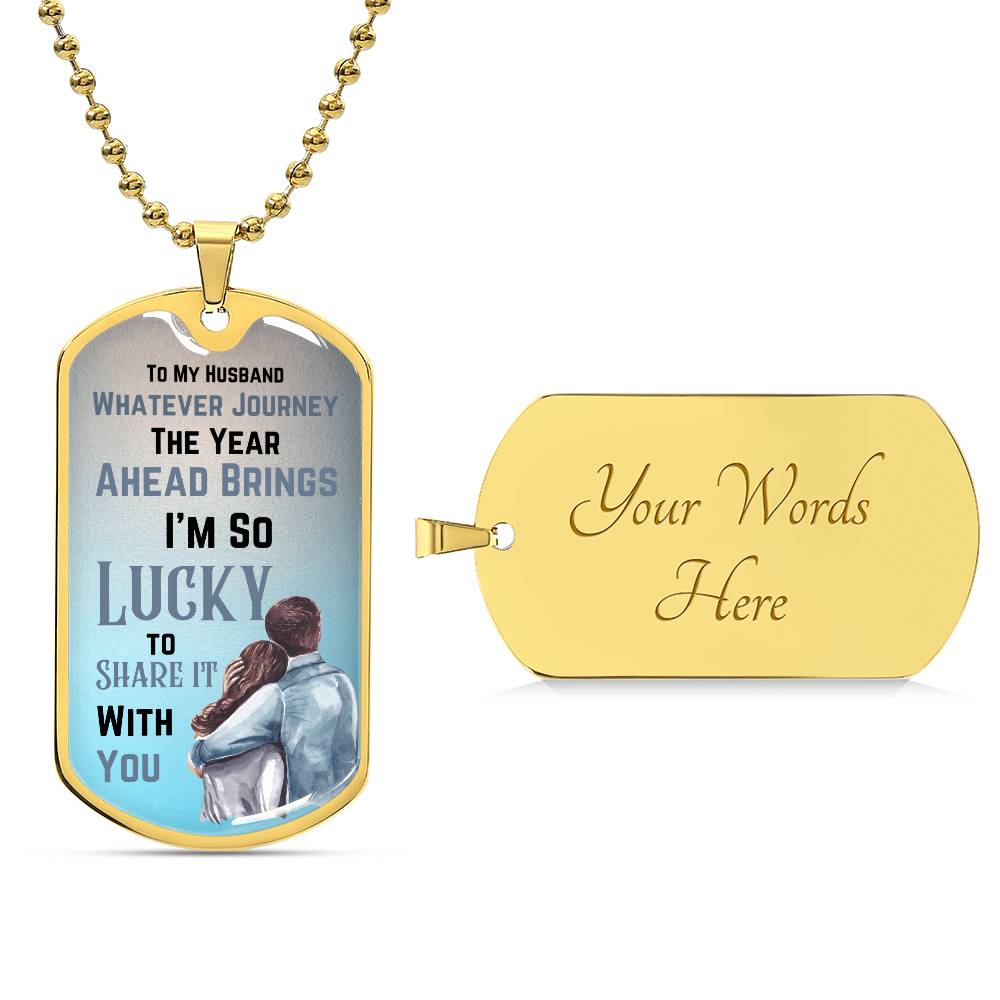 Necklace, Dog Tag-To My Husband