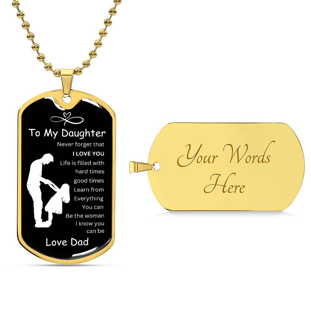 Necklace, Dog Tag-Daughter