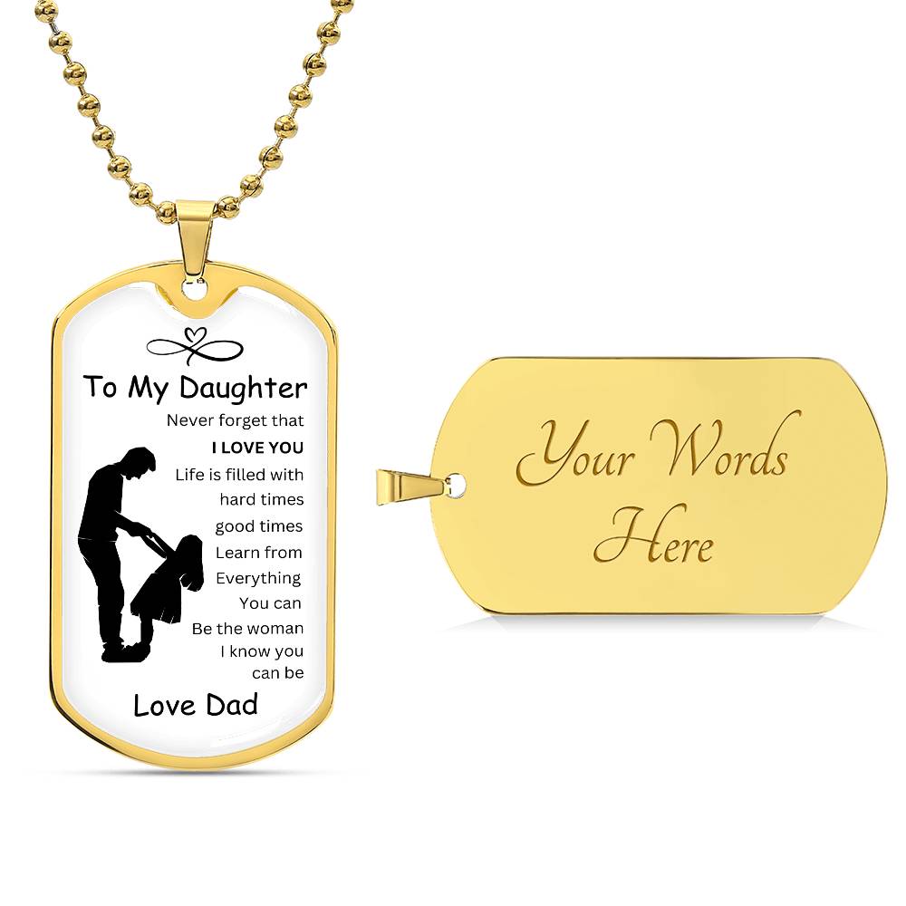 Necklace, Dog Tag-Daughter