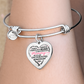 Personalized Heart Pendant Bracelet-Perfect for Mother's Day