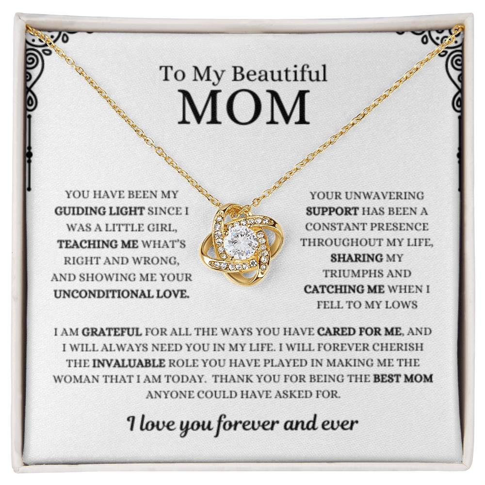 Necklace, Pendant, Love Knot-Mom