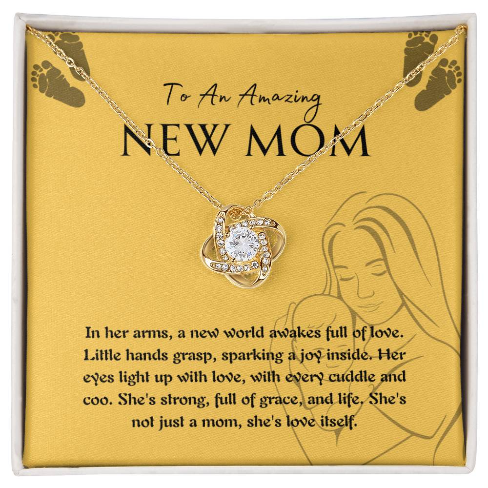 Necklace, Pendant, Love Knot-New Mom