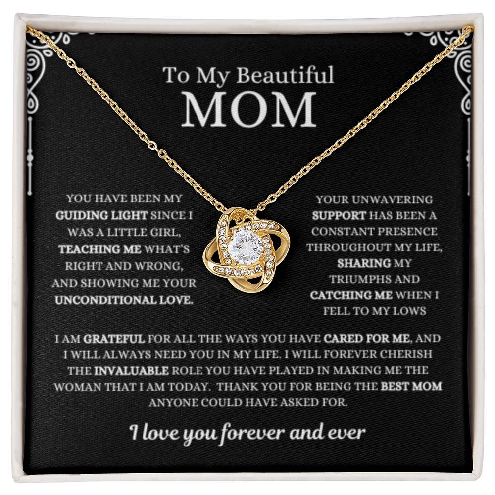 Necklace, Pendant, Love Knot-Mom