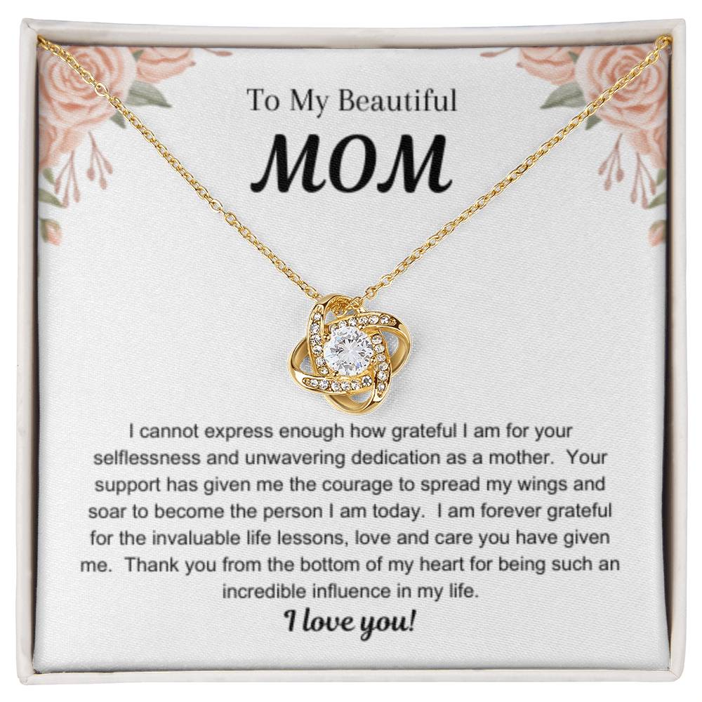 Necklace, Pendant, Love Knot-Mom