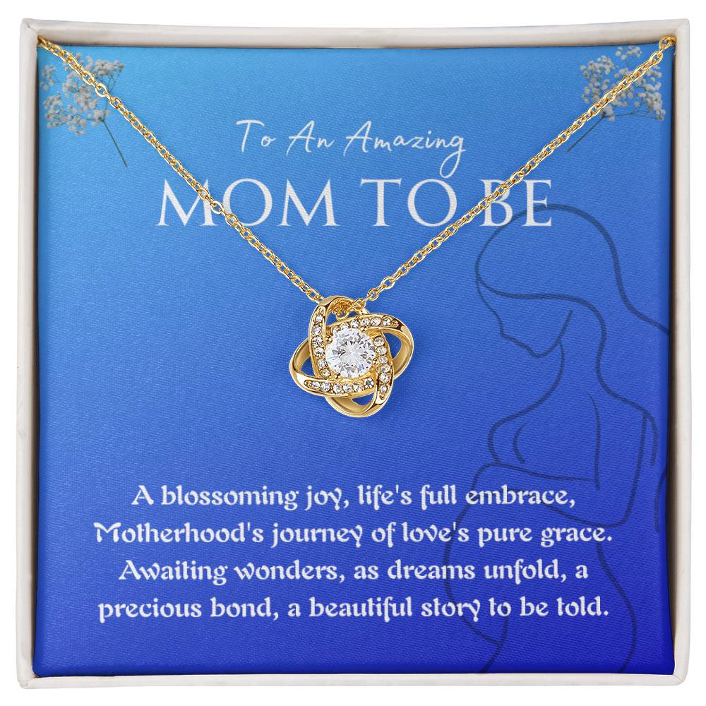 Necklace, Pendant, Love Knot-Mom to Be