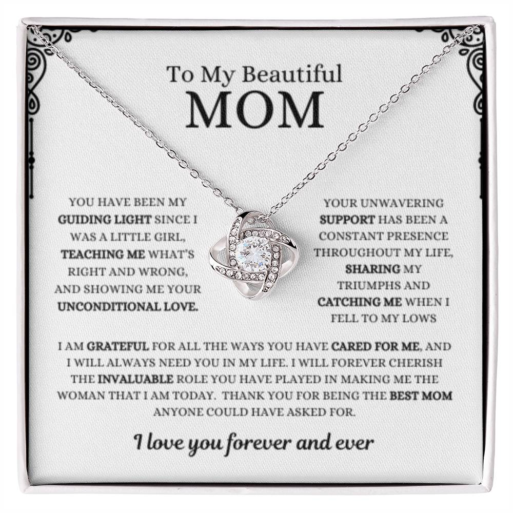 Necklace, Pendant, Love Knot-Mom