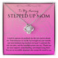 Necklace, Pendant, Love Knot-Stepped up Mom