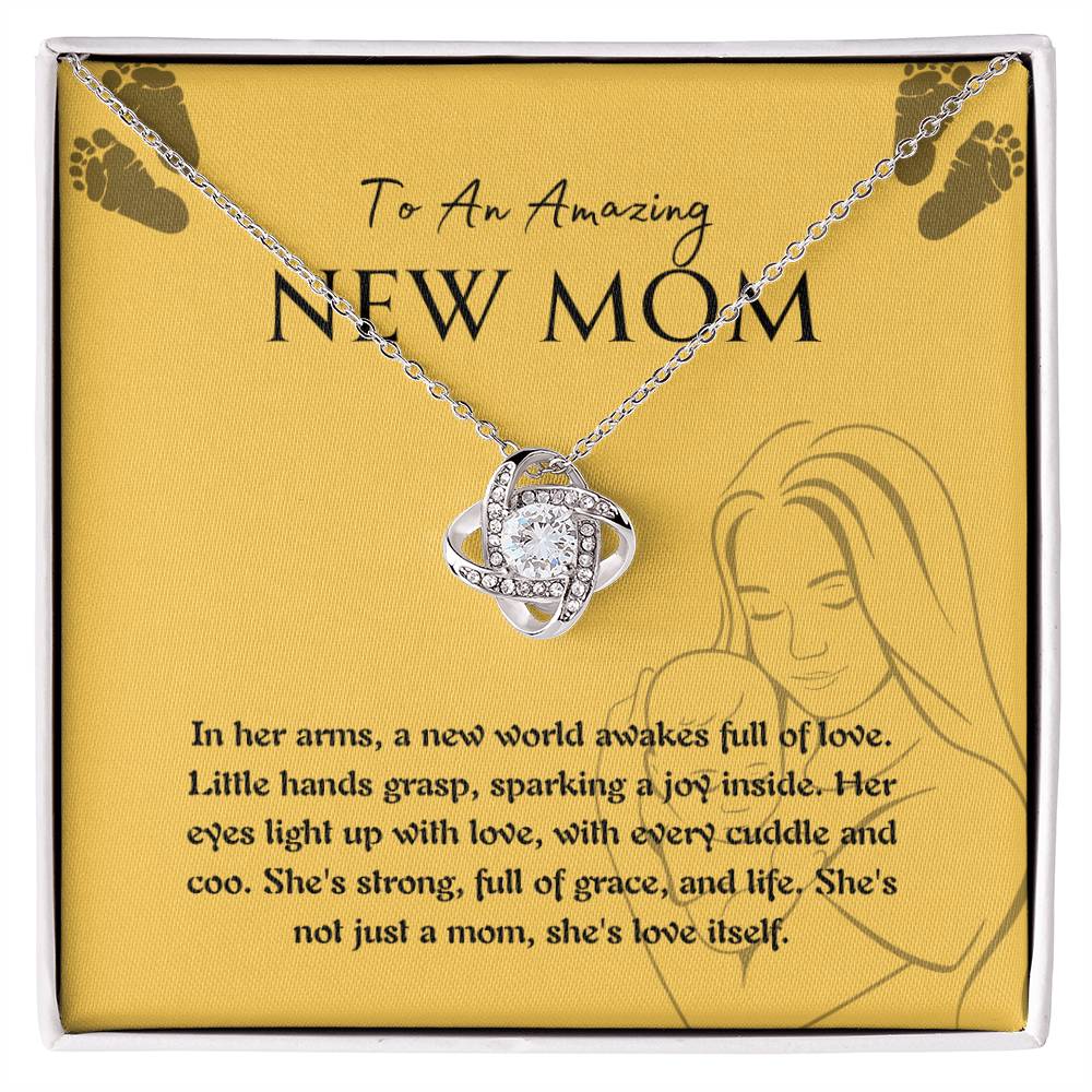 Necklace, Pendant, Love Knot-New Mom