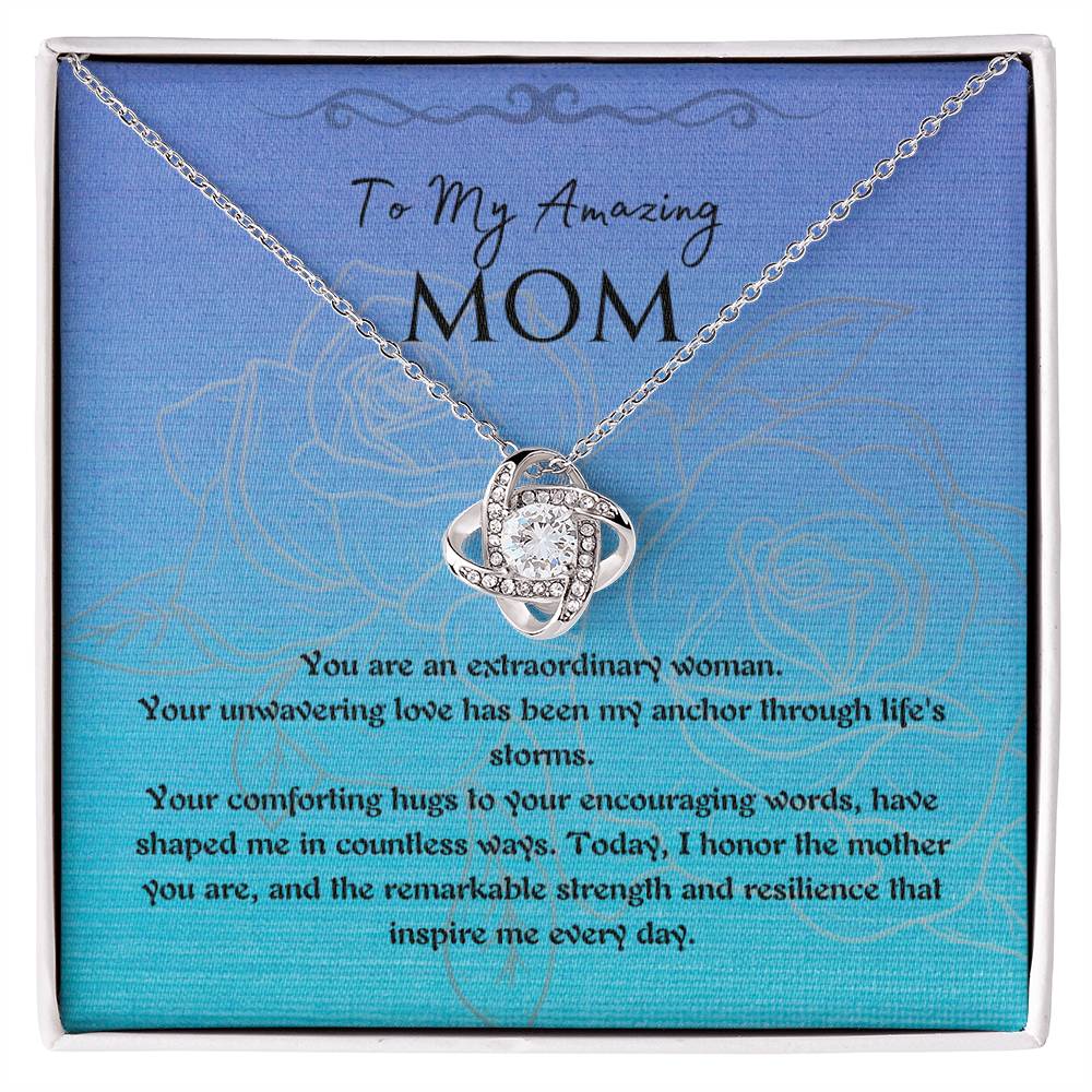 Necklace, Pendant, Love Knot-Amazing Mom