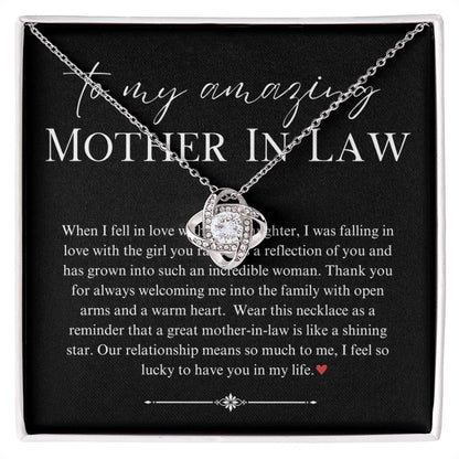 Necklace, Pendant, Love Knot-Mother in Law (from groom)