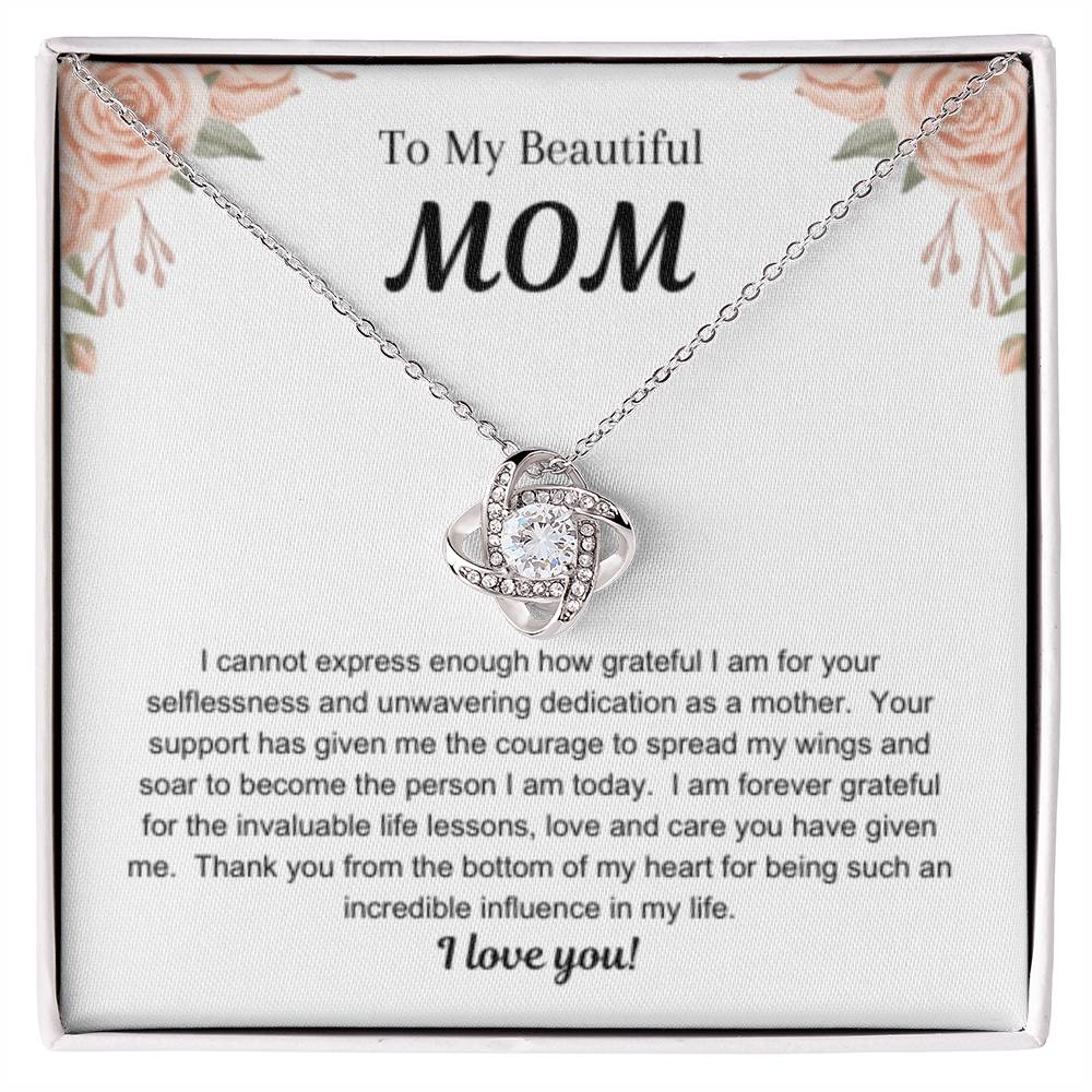 Necklace, Pendant, Love Knot-Mom