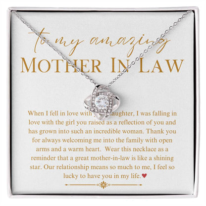 Necklace, Pendant, Love Knot-Mother in Law (from groom)