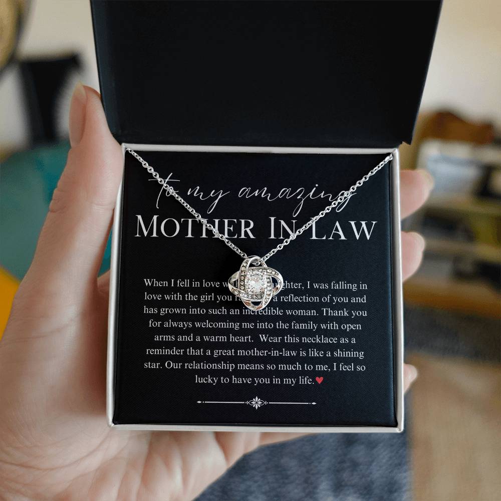 Necklace, Pendant, Love Knot-Mother in Law (from groom)