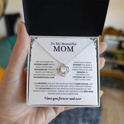 Necklace, Pendant, Love Knot-Mom