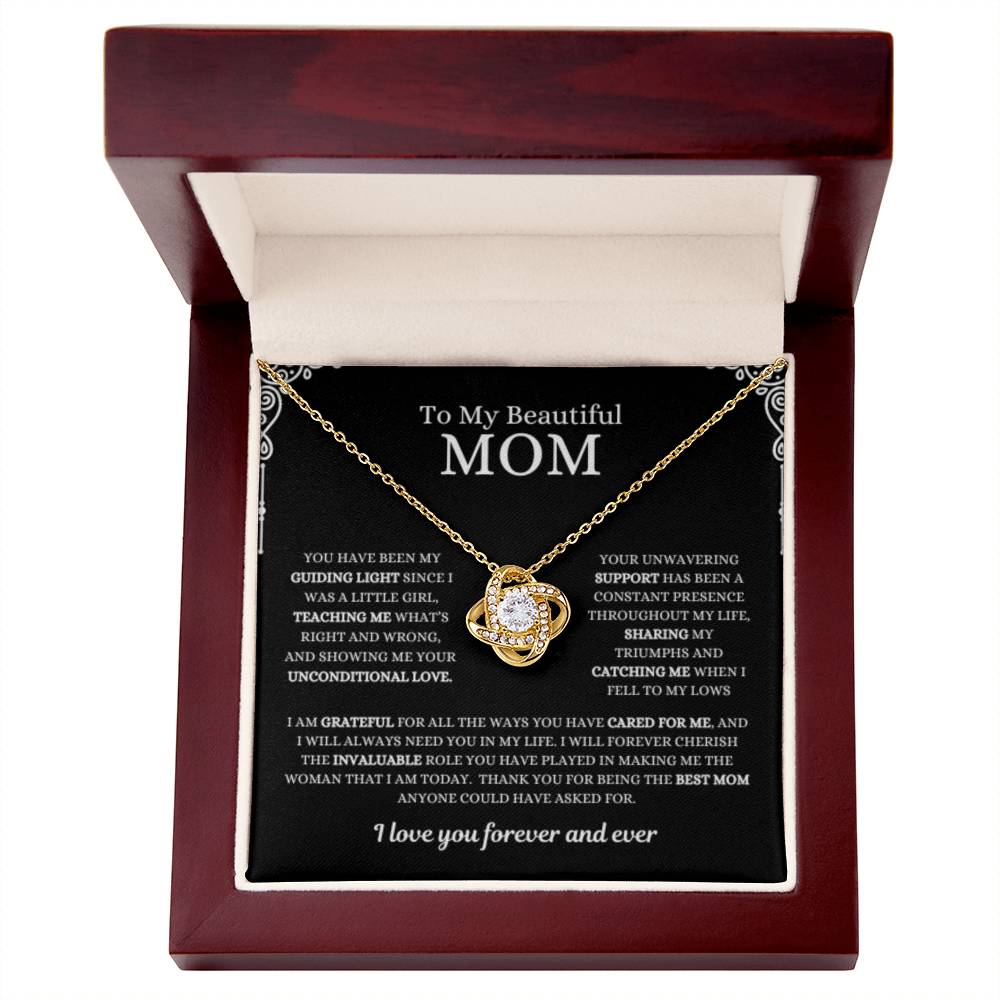 Necklace, Pendant, Love Knot-Mom