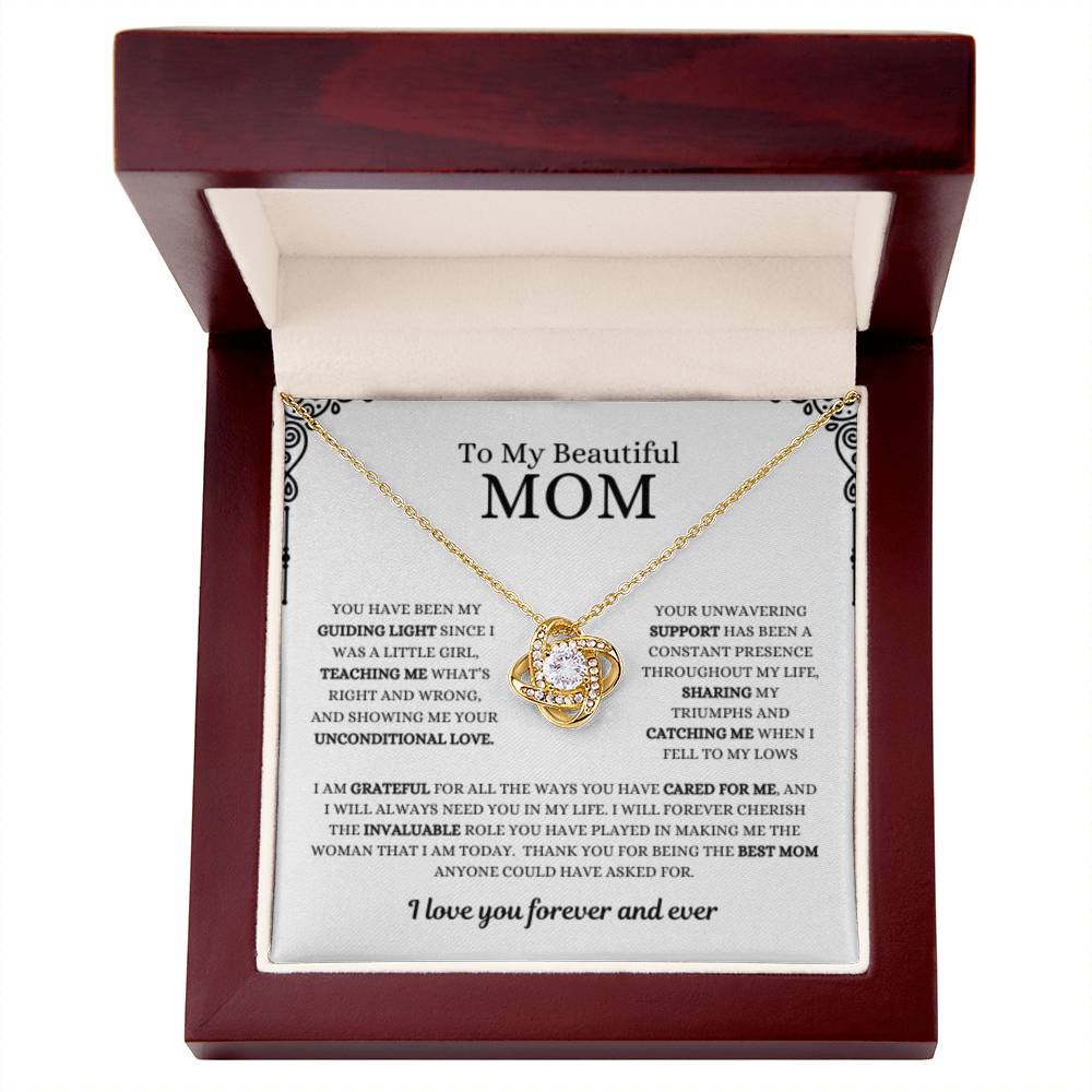 Necklace, Pendant, Love Knot-Mom