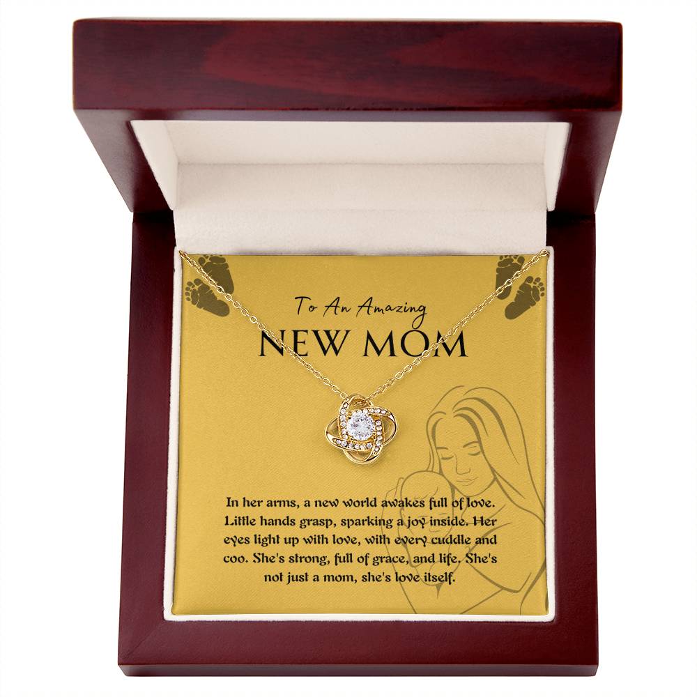 Necklace, Pendant, Love Knot-New Mom