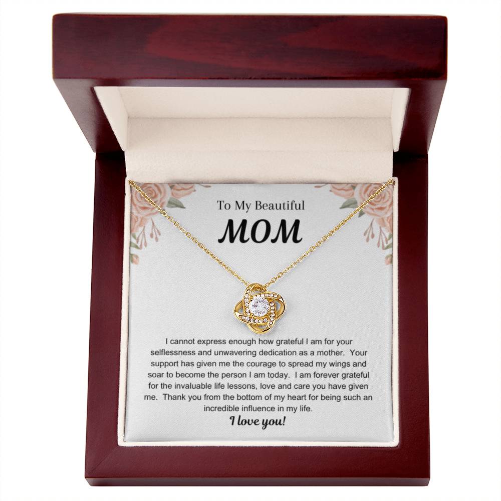 Necklace, Pendant, Love Knot-Mom