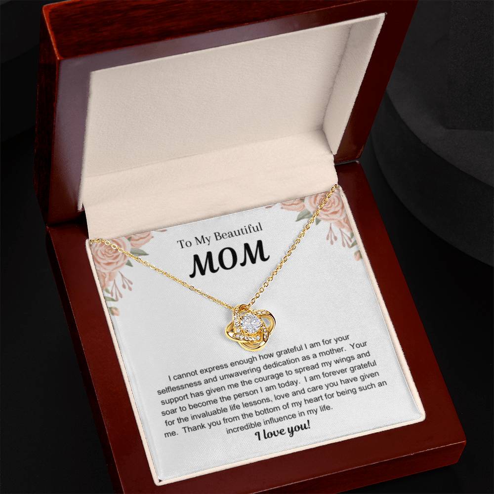 Necklace, Pendant, Love Knot-Mom