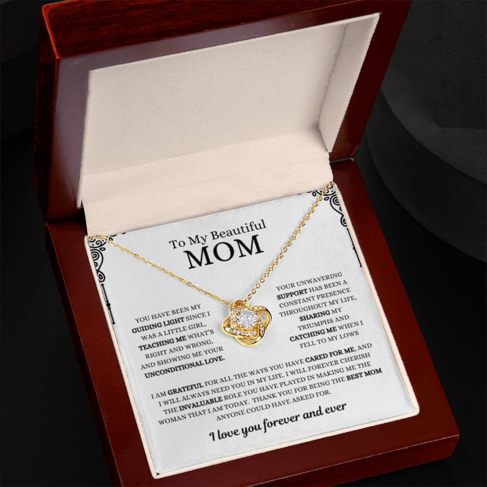 Necklace, Pendant, Love Knot-Mom