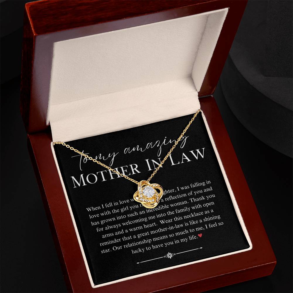 Necklace, Pendant, Love Knot-Mother in Law (from groom)