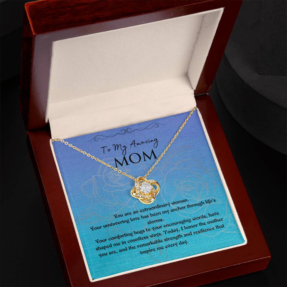 Necklace, Pendant, Love Knot-Amazing Mom