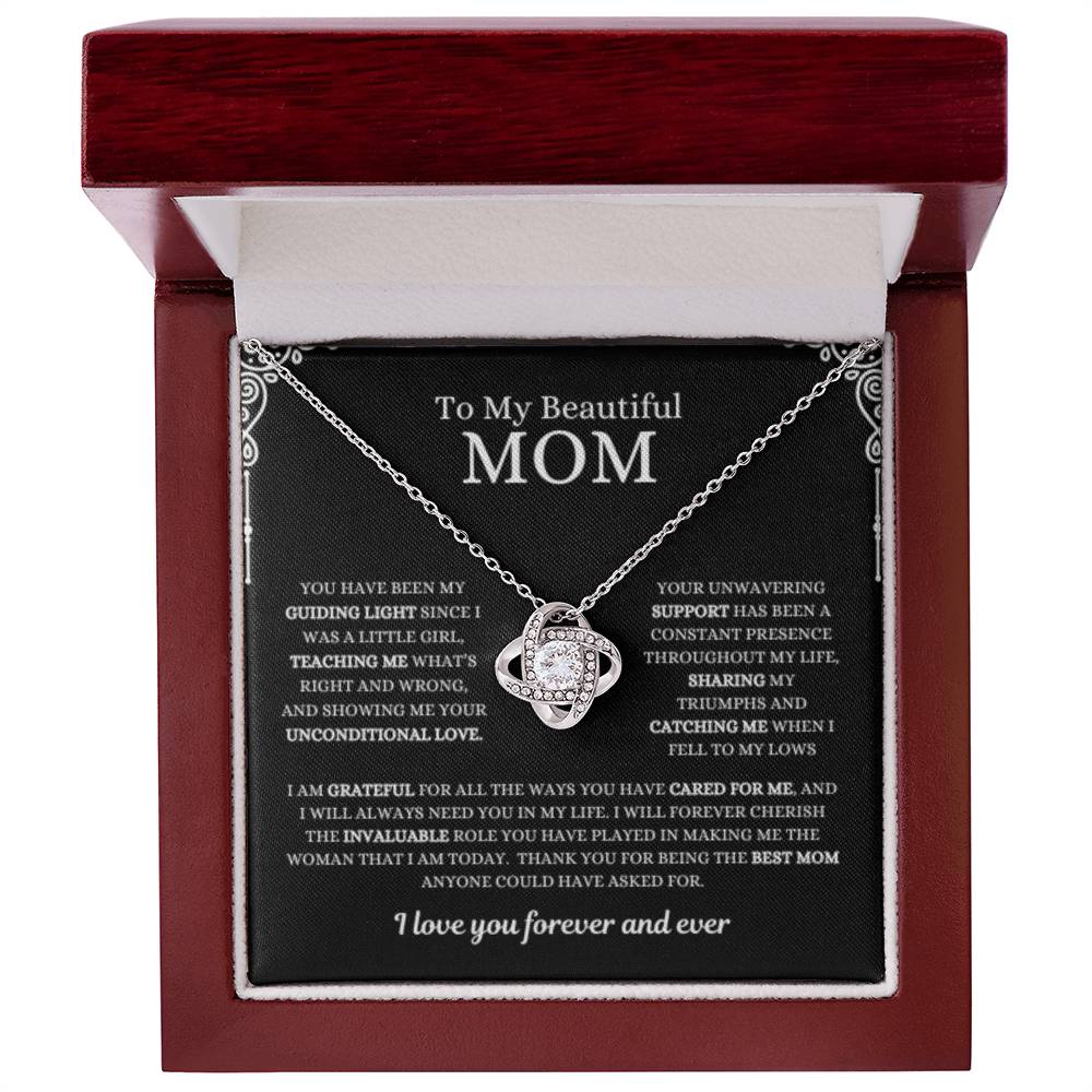 Necklace, Pendant, Love Knot-Mom