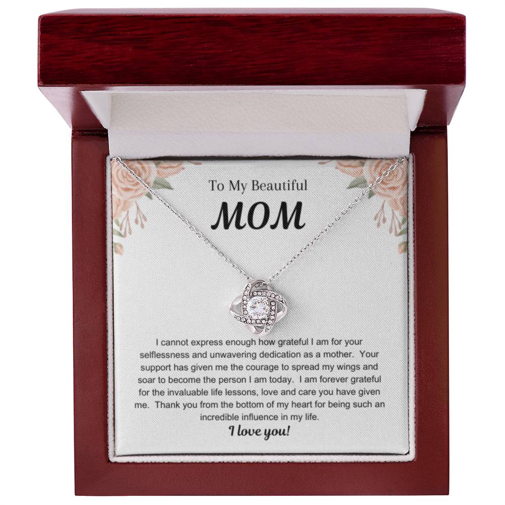 Necklace, Pendant, Love Knot-Mom