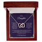 Necklace, Pendant, Interlocking Hearts-Daughter