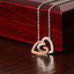 Necklace, Pendant, Interlocking Hearts-Daughter